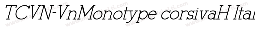TCVN-VnMonotype corsivaH Italic字体转换